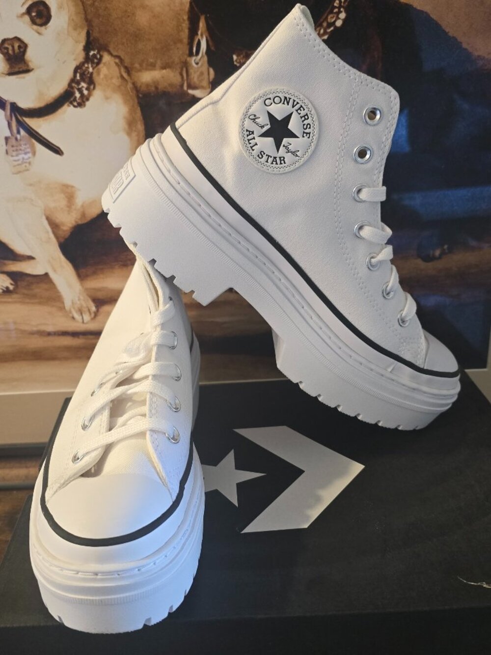 Converse CT All Star White Lugged Heel Platform Women Sneakers A10364C Sz 8 New